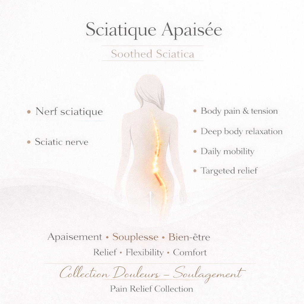 Sciatique Apaisée – Jambes, Hanches & Bas du Dos Soulagés (-20% Coffret Complet)