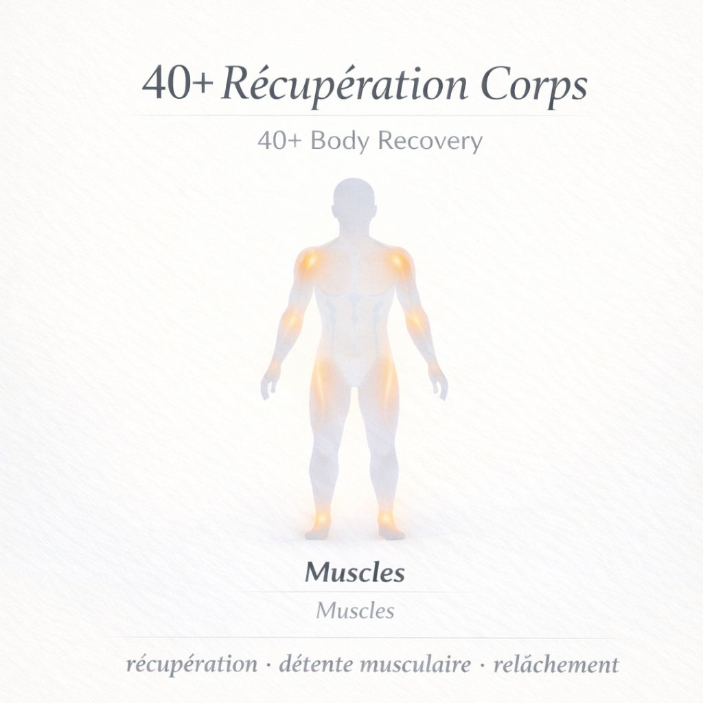 40+ Récupération Corps – Tonification Douce, Soulagement & Reprise Équilibrée (-20% Coffret Complet)