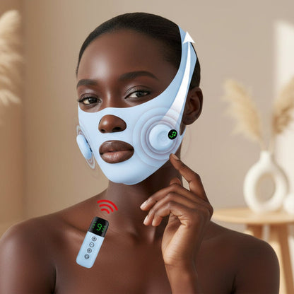 Masque Facial LED Intelligent Sans Fil pour Amincissement Visage et Effet V-Shape
