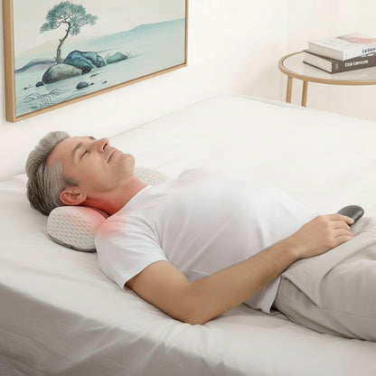 Oreiller Massage Cervical Électrique CerviRelax – Chaleur & Vibrations pour Nuque, Épaules et Sommeil Réparateur