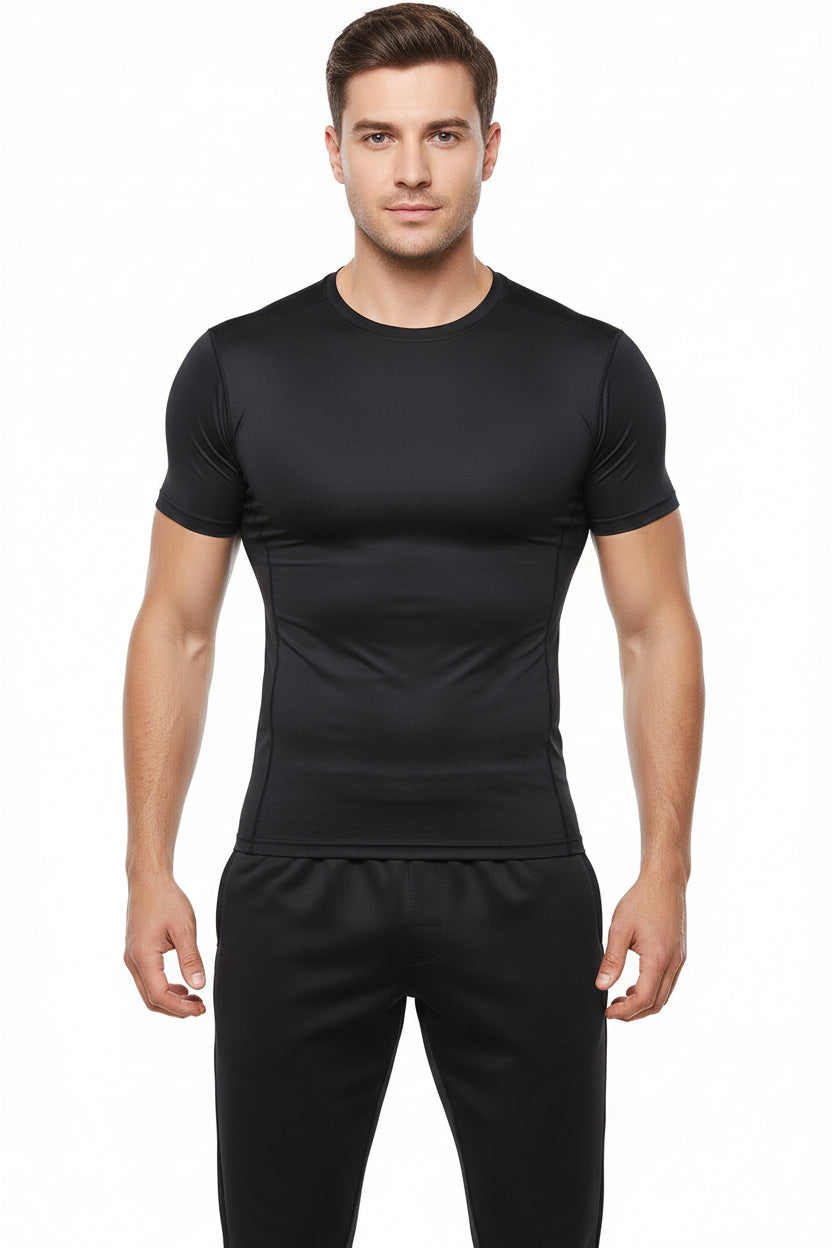 T-Shirt Sculptant Homme Compression 360 Degrés Abdomen Plat
