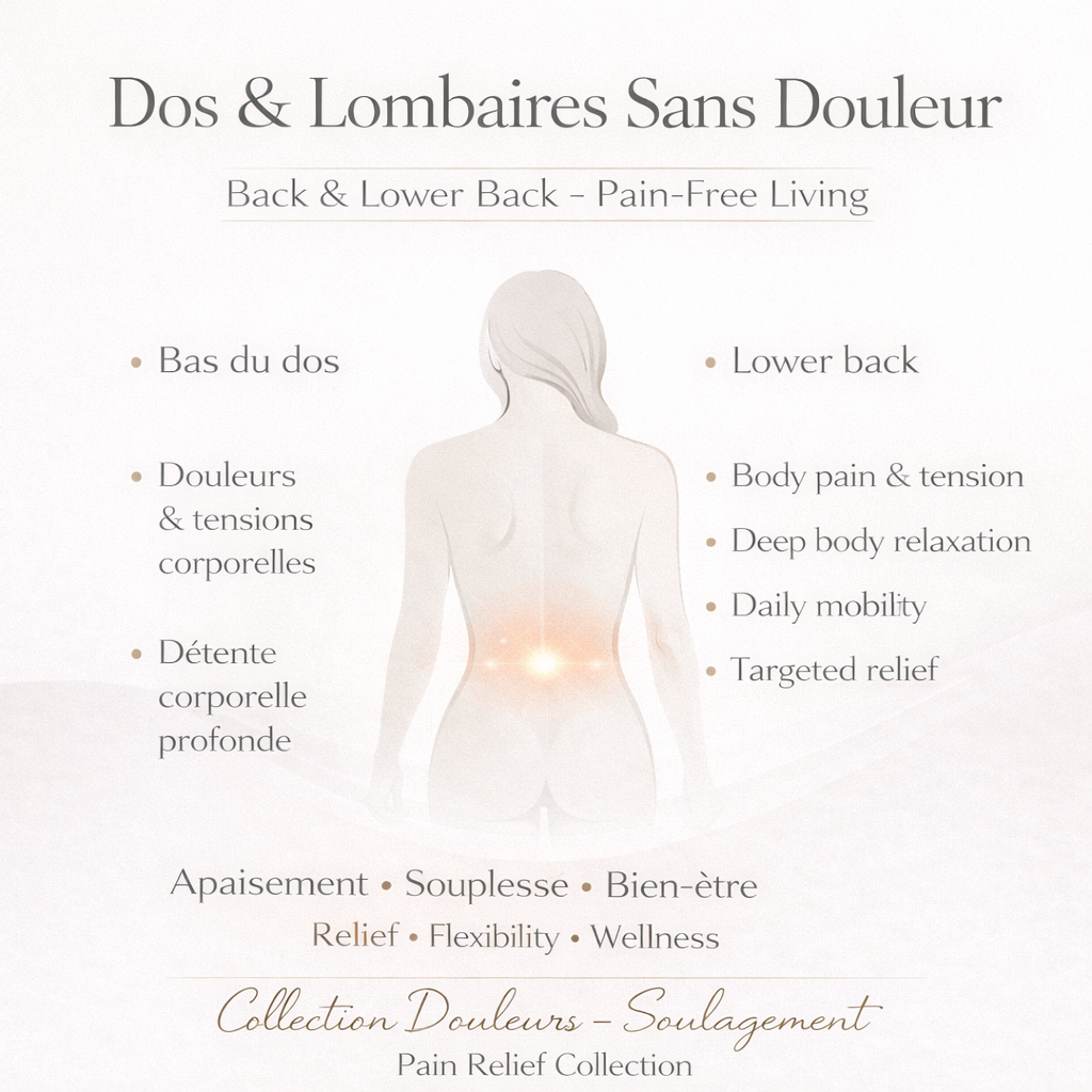 Dos & Lombaires Sans Douleur – Soulagement Profond, Posture & Mobilité Retrouvées
