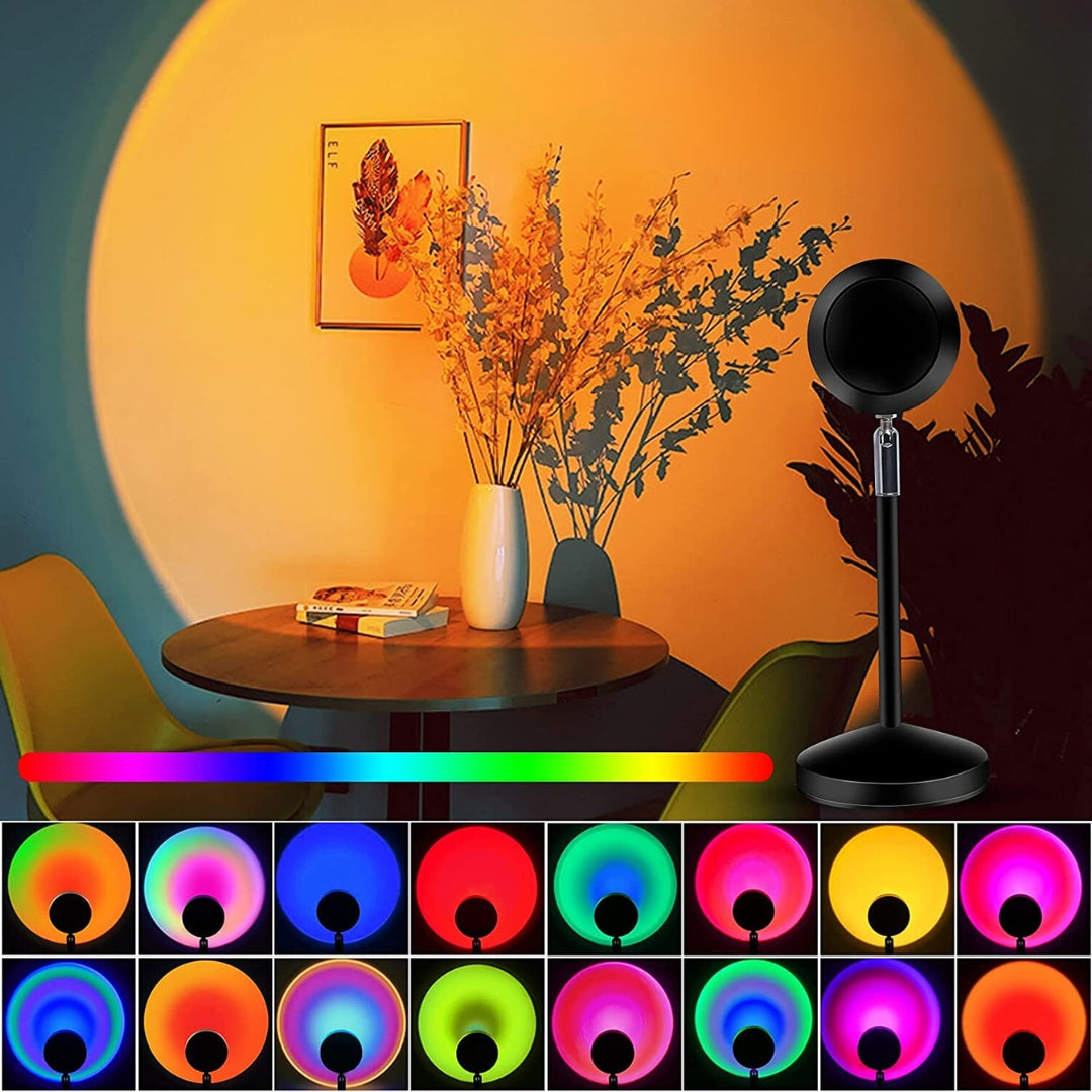 Soléa lampe projection sunset ambiance chambre décoration
