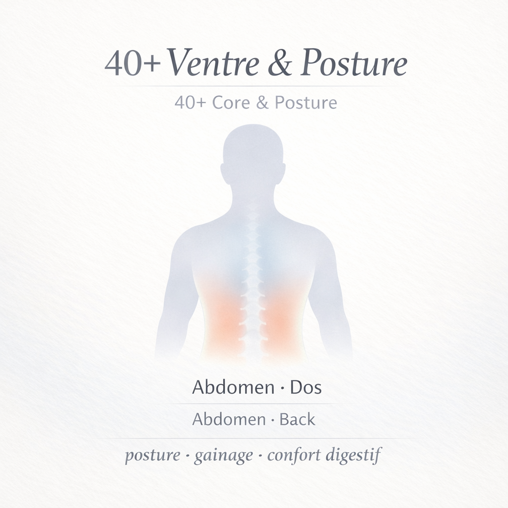 40+ Ventre & Posture – Maintien Abdominal, Raffermissement & Alignement