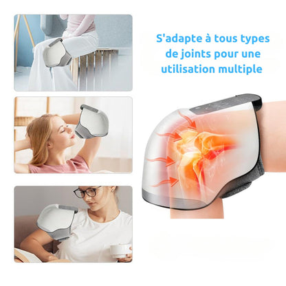 KneeVibe Pro masseur soulagement douleur chaleur portable
