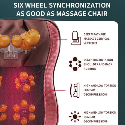 Coussin Massage Multi-Zones Nuque Dos Jambes Pieds Polyvalent
