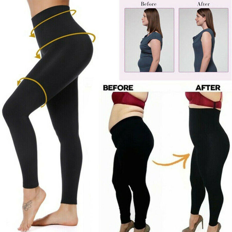 Leggings Taille Haute Compression Yoga Fitness Ventre Plat Sport Femme
