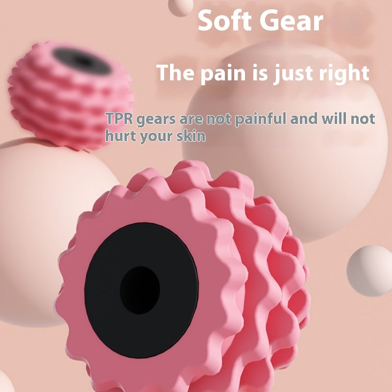 Rouleau massage jambes ressort intégré 14 roues
