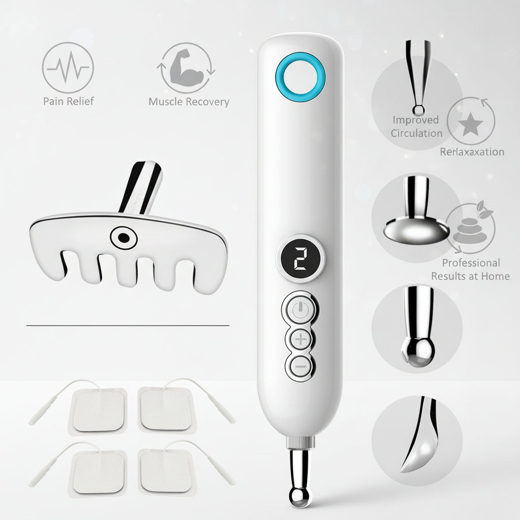 Stylo Acupuncture Points Pression Nuque Épaules Tensions Cervicales
