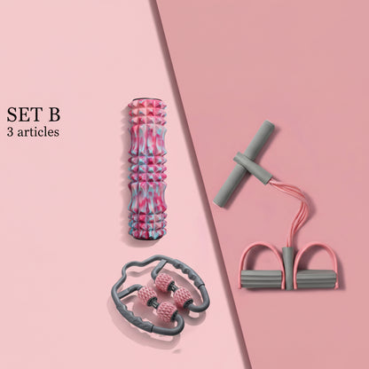 Multifunctional Elastic Yoga Fitness Rope - Abdominal Training, Pilates &amp; Stretching at Home