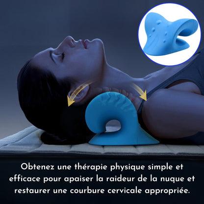 Appareil étirement nuque relaxation tensions bureau stress
