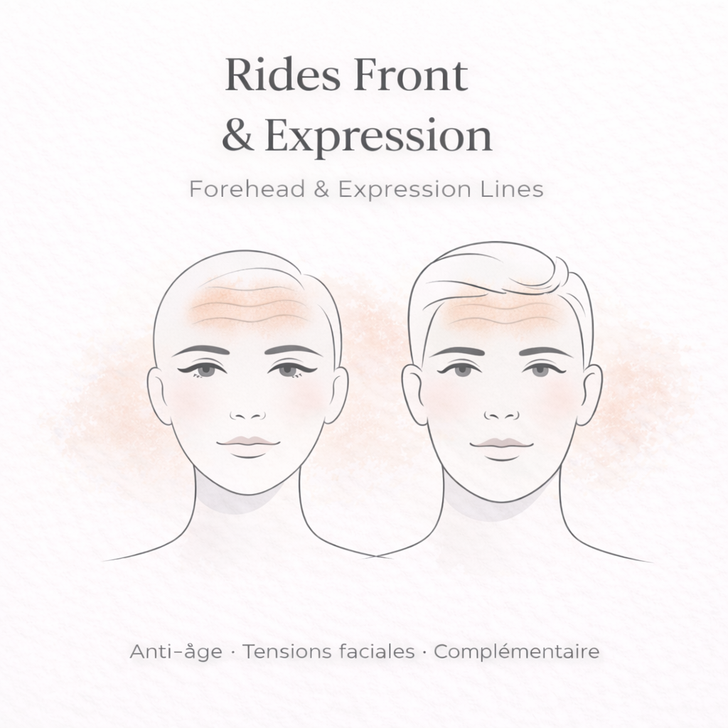 Rides Front & Expression – Lissage Visuel, Détente Musculaire & Éclat du Visage (-20% Coffret Complet)