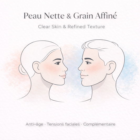 Peau Nette & Grain Affiné – Nettoyage Profond, Lissage & Éclat Visage (-20% Coffret Complet)
