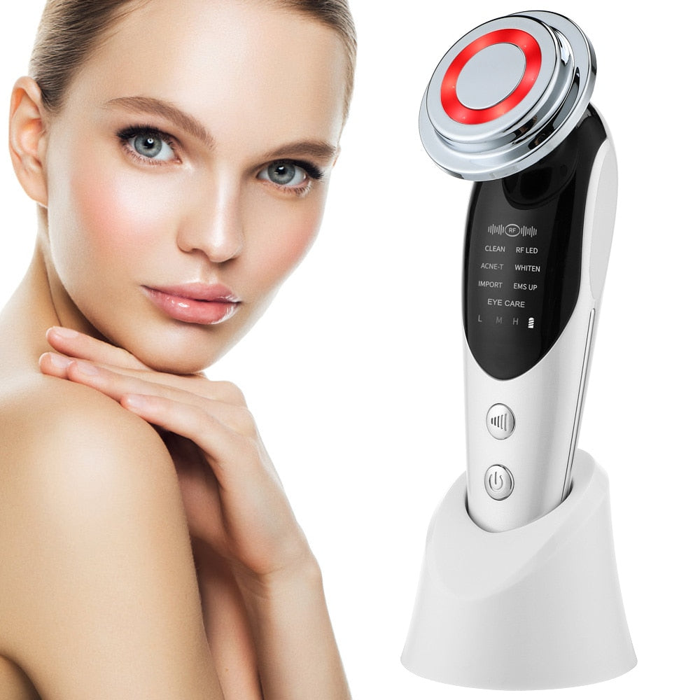 Appareil RevitaGlow massage facial 7-en-1 EMS LED anti-âge
