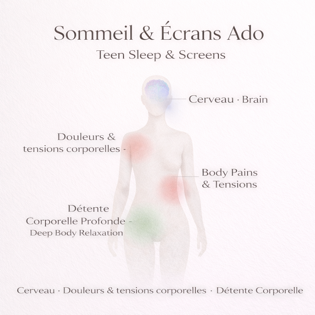 Sommeil & Écrans Ado – Déconnexion, Détente Cervicale & Endormissement Naturel