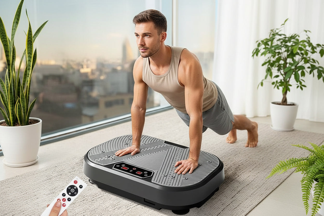Plateforme Vibrante Fitness 120 Vitesses Professionnelle pour Musculation et Perte de Poids
