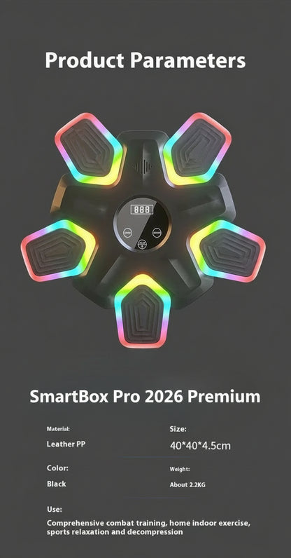 SmartBox Pro 2026 Premium – Bluetooth Smart Boxing Machine with LED Lights &amp; Interactive Training