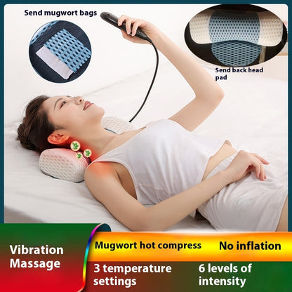 CerviRelax Electric Cervical Massage Pillow – Heat &amp; Vibration for Neck, Shoulders and Restful Sleep