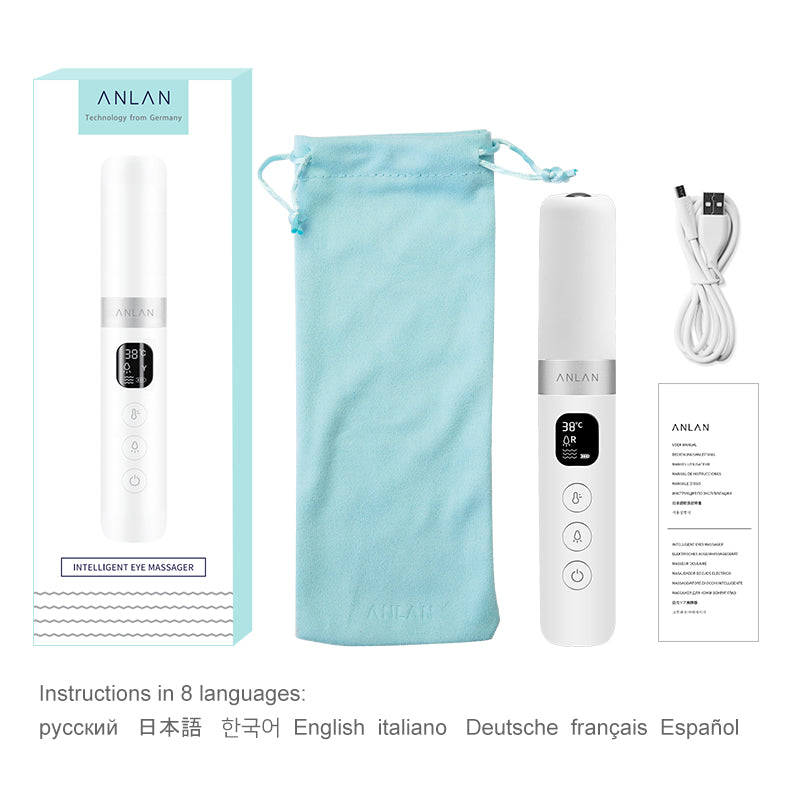 Electric Eye Massager with Vibration, LED Light, Heat, and Anti-Aging Dark Circle Treatment | EyeRevive Pro