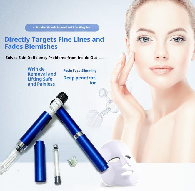 WrinkleErase Pro stylo anti-rides bleu or argent portable
