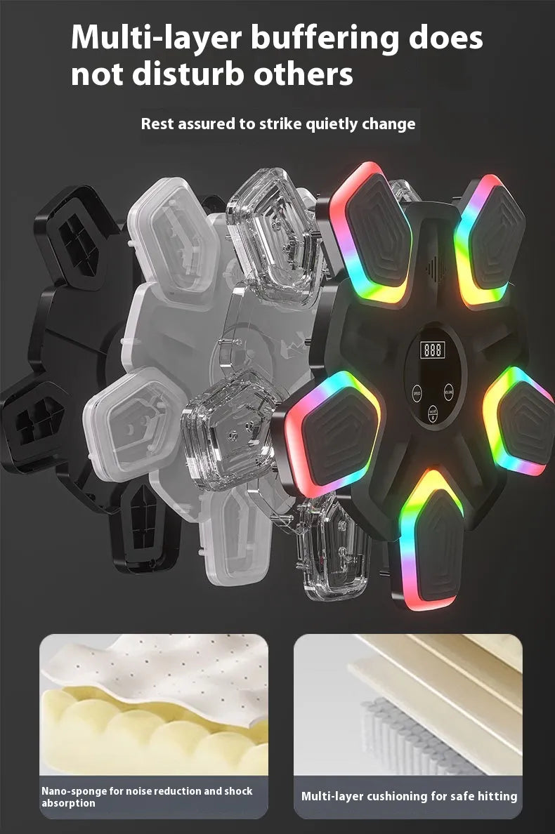 SmartBox Pro 2026 Premium – Bluetooth Smart Boxing Machine with LED Lights &amp; Interactive Training